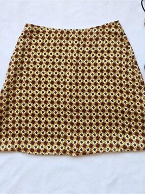 Reformation Geometric 100% silk skirt